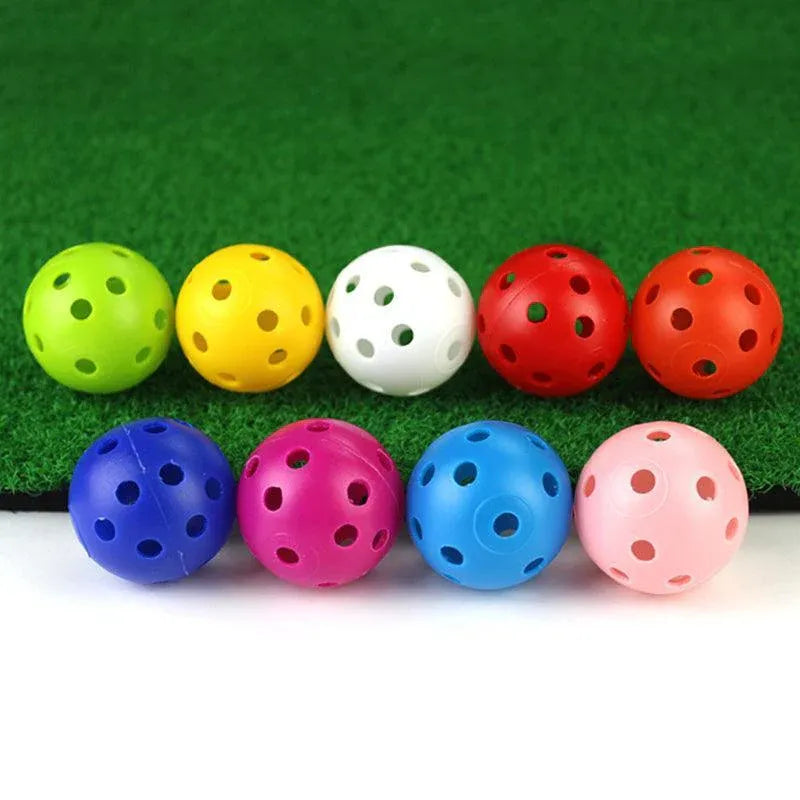 50PCS Plastic Whiffle Airflow Hollow Golf Practice Training Balls Golf Sport