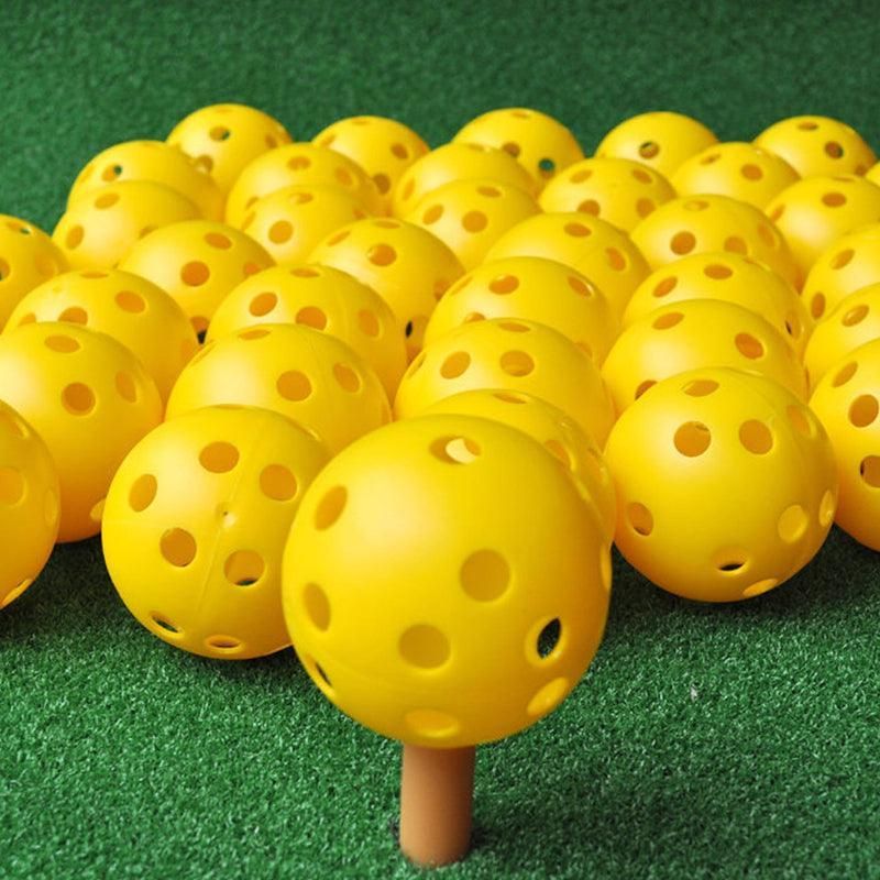 50PCS Plastic Whiffle Airflow Hollow Golf Practice Training Balls Golf Sport