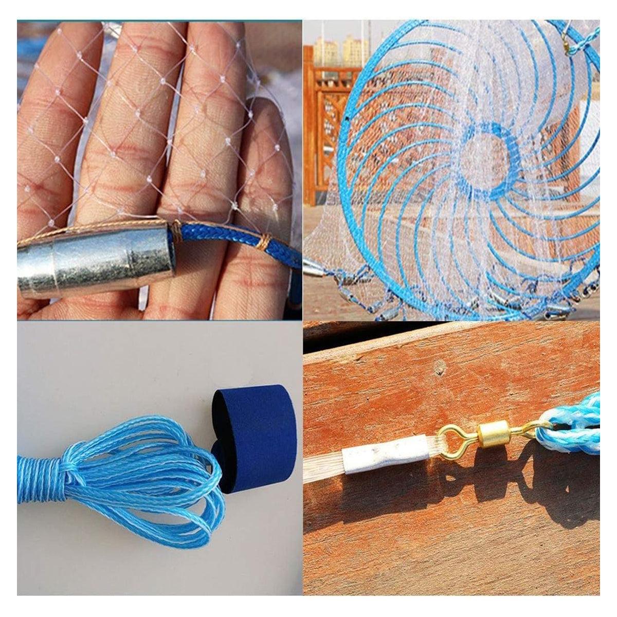 Frisbee Hand Casting Fishing Net Easy Throw Bait Net Swinging Tackle Gear - 240cm