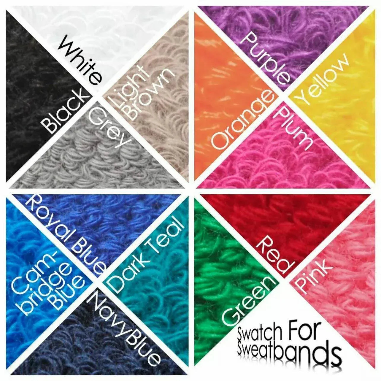 Wristbands Headband Sweatbands Sweat Band For Sport Tennis Badminton Yoga Cotton - Black