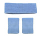 Wristbands Headband Sweatbands Sweat Band For Sport Tennis Badminton Yoga Cotton - Lake Blue