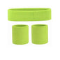 Wristbands Headband Sweatbands Sweat Band For Sport Tennis Badminton Yoga Cotton - Neon Green