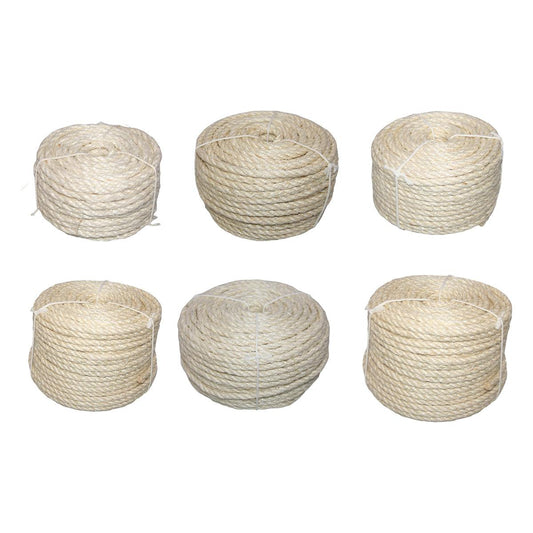 Vintage Burlap Rope Woven DIY Cat Climbing Scratch Rope 6-8mm Home Decoration - 6mm x 20m