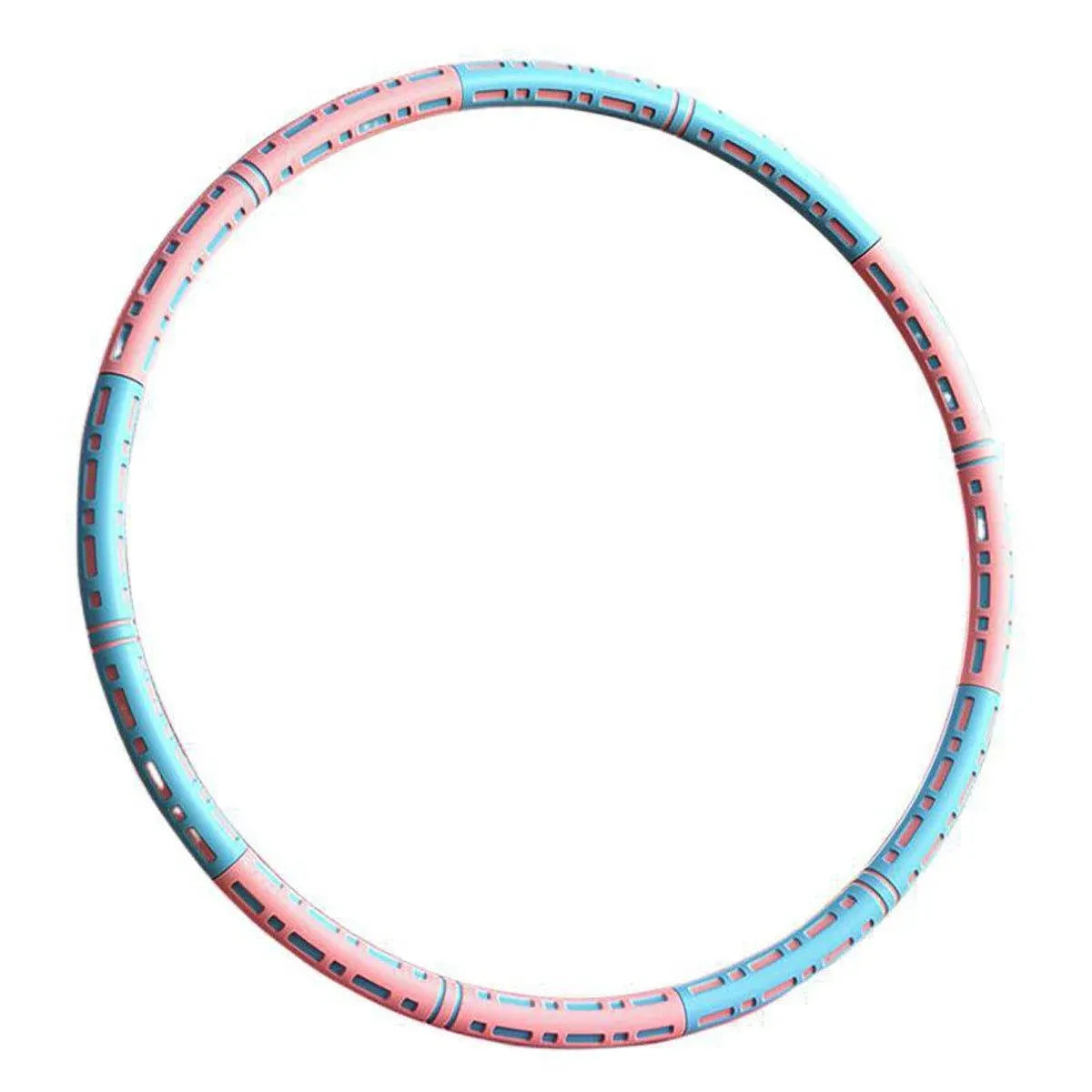 Detachable Weighted Hula Hoop Fitness Equipment for Home Exercise Use - Blue Pink