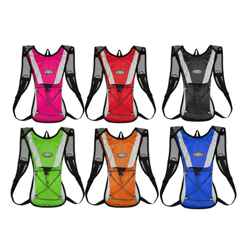 Hydration Pack Backpack Bag with 2L Water Bladder for Hiking Camping Cycling Running - Black
