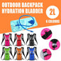 Hydration Pack Backpack Bag with 2L Water Bladder for Hiking Camping Cycling Running - Green