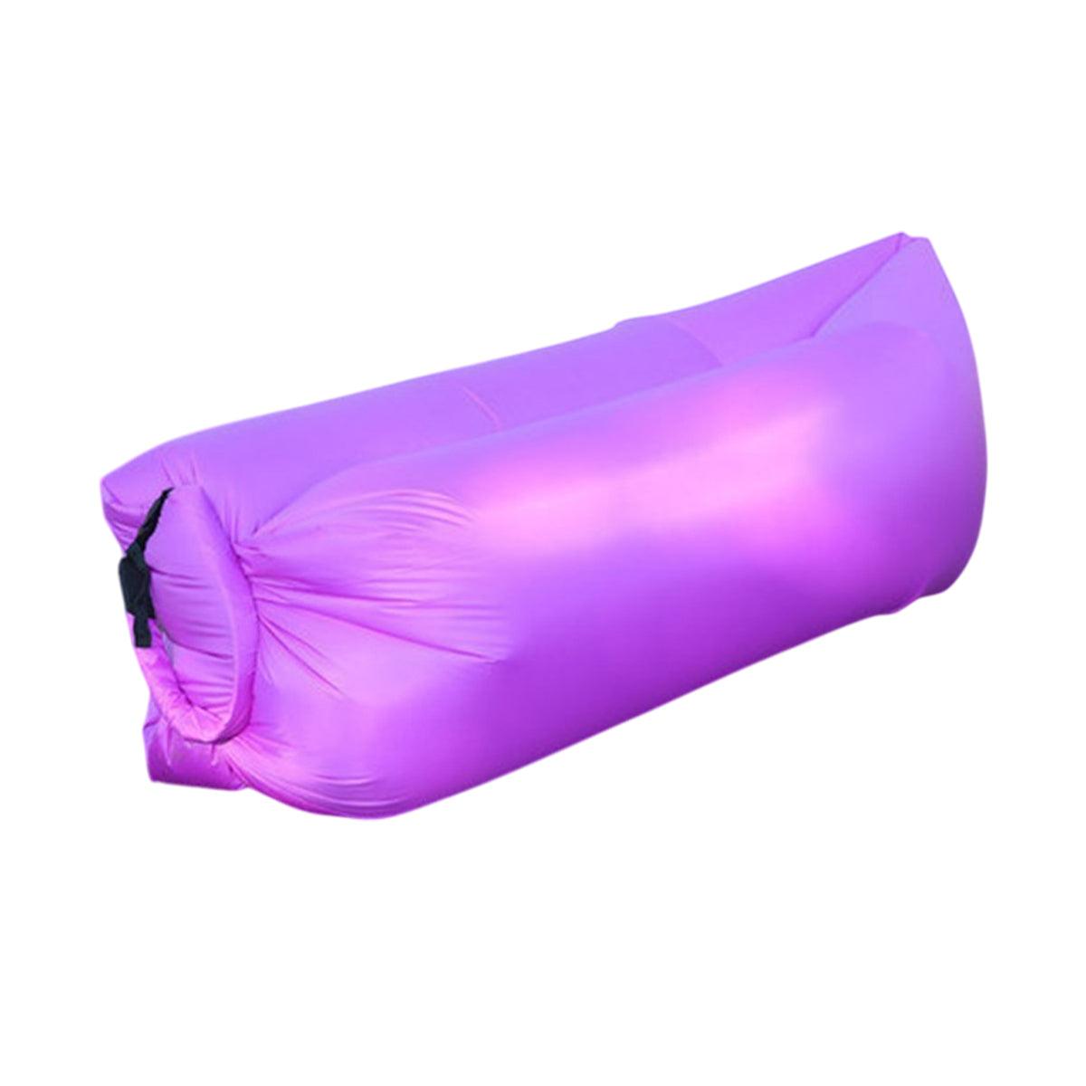 Fast Inflatable Lazy Lounge Air Sofa Bed Camping Beach Hangout Sleeping Bag - Yellow