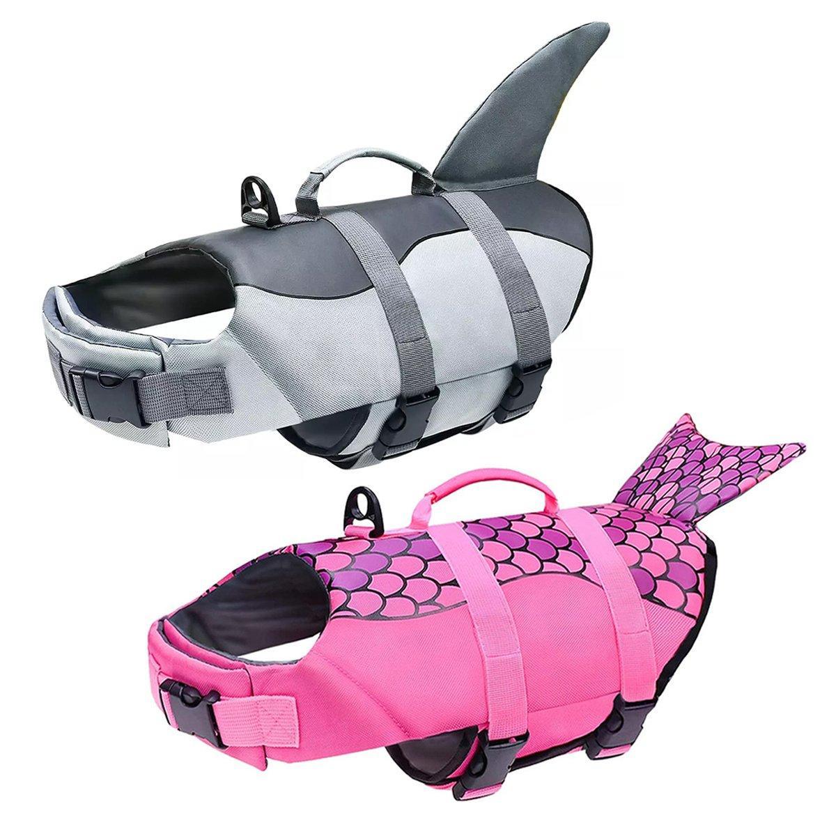 Pet Life Jacket Dog Swim Vest Outdoor Water Gear for Summer Swimming Activities - Pink M