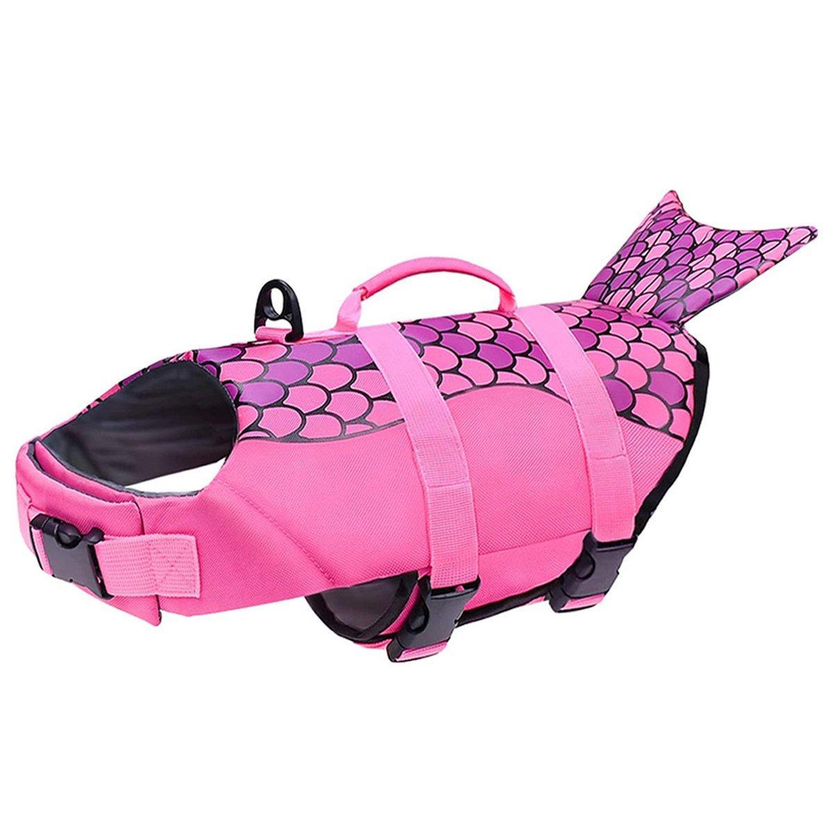 Pet Life Jacket Dog Swim Vest Outdoor Water Gear for Summer Swimming Activities - Pink S