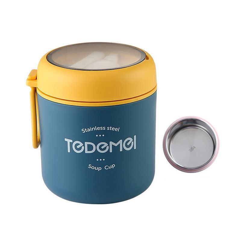 530ml Stainless Steel Insulated Lunch Box Portable Food Storage Mug Soup Meals - Pink