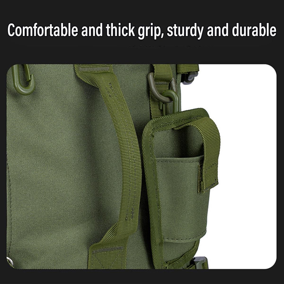 Waterproof Fishing Tackle Bag Large Capacity Multi Functional Shoulder Storage - Khaki Camouflage