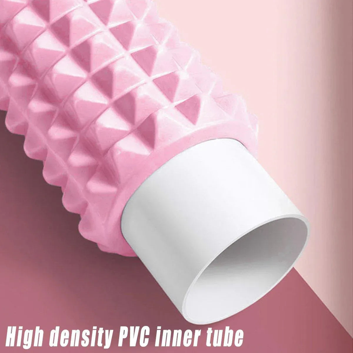 High Density EVA Foam Roller Yoga Massage Stick for Fitness - Wolf Tooth Style Purple-45cm