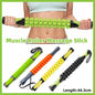 Muscle Roller Stick Full Body Fitness Massage Tool for Home and Gym Use - Yellow