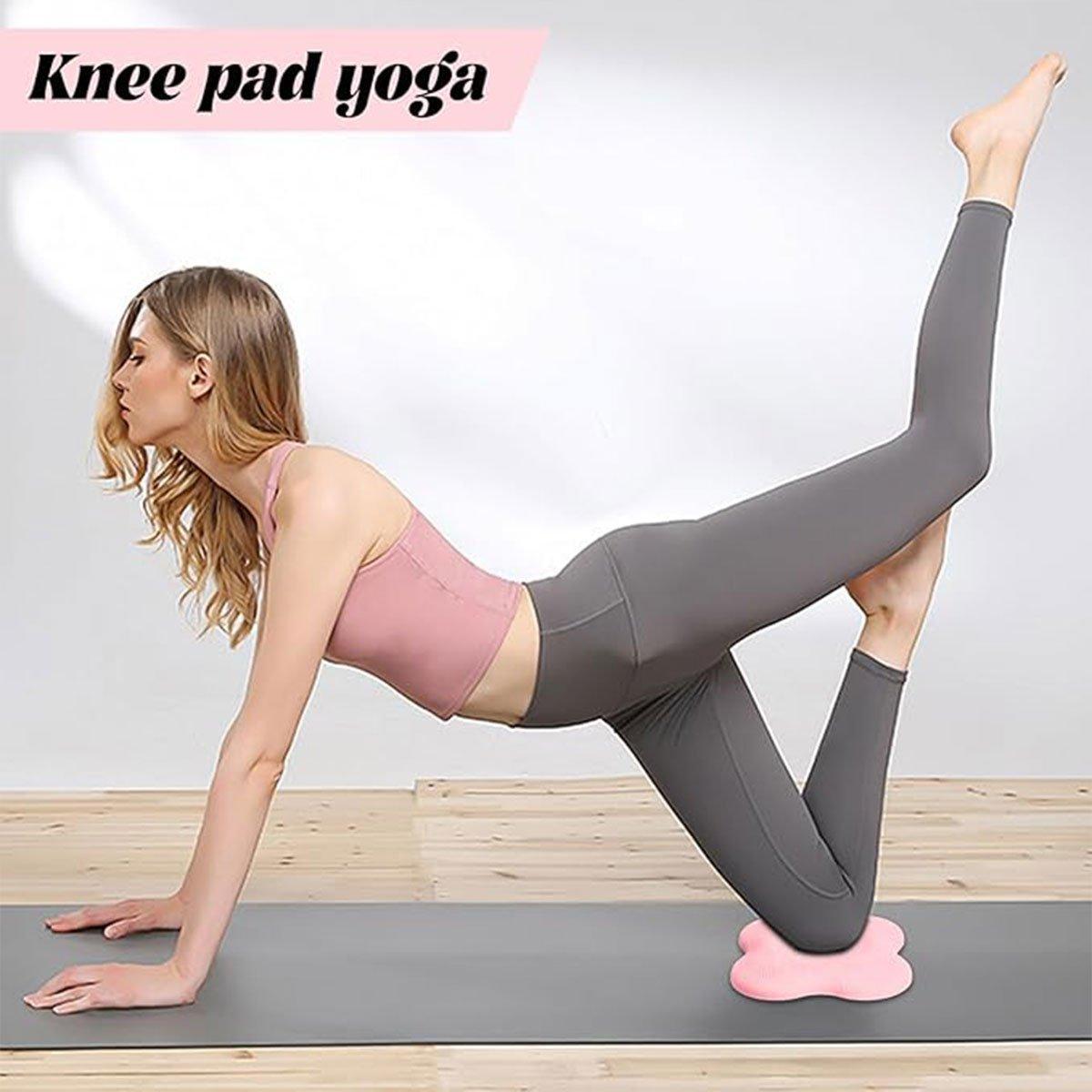 2pcs Thick Yoga Kneeling Mat Knee Cushion for Elbow Support Gym Workout Pad - Purple