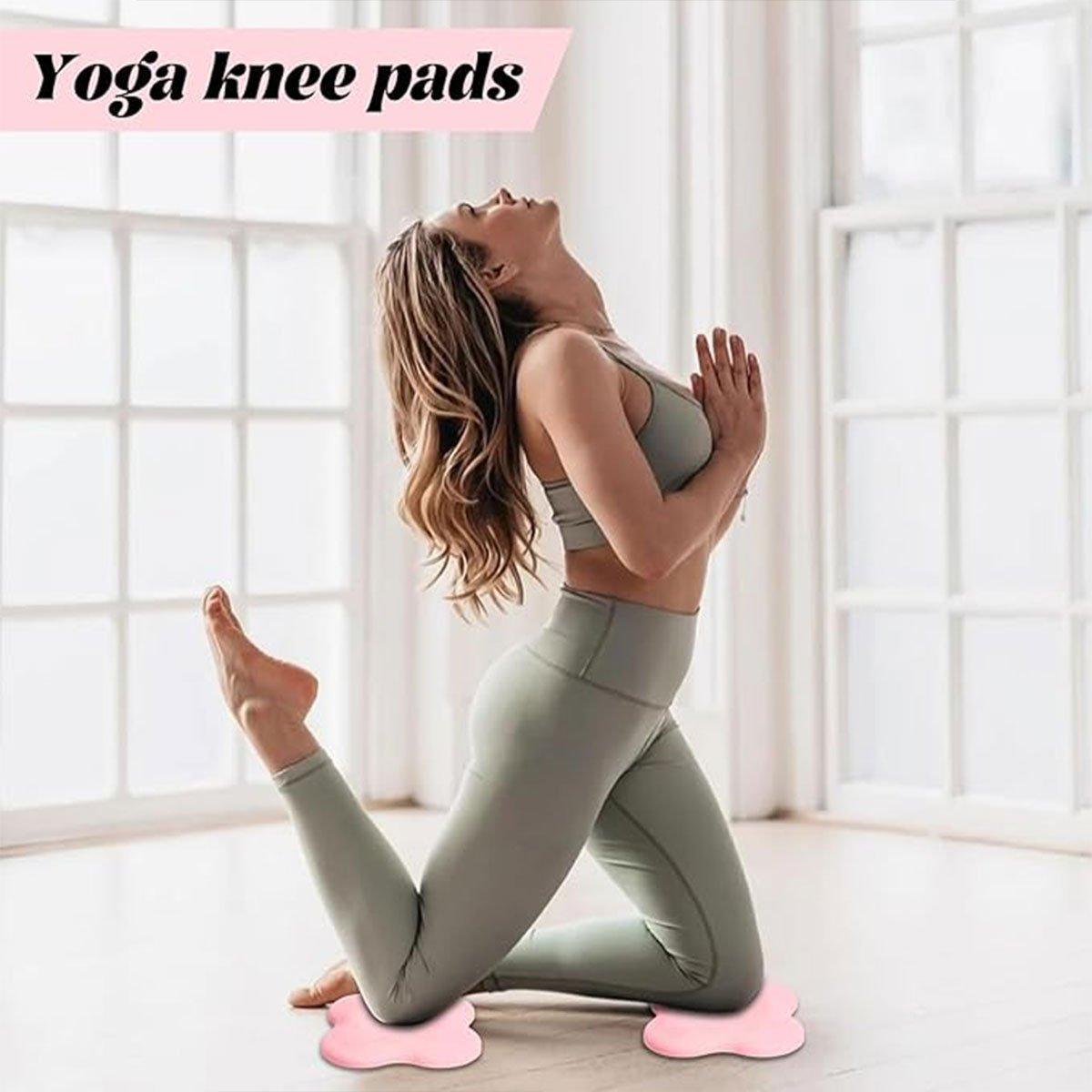 2pcs Thick Yoga Kneeling Mat Knee Cushion for Elbow Support Gym Workout Pad - Purple