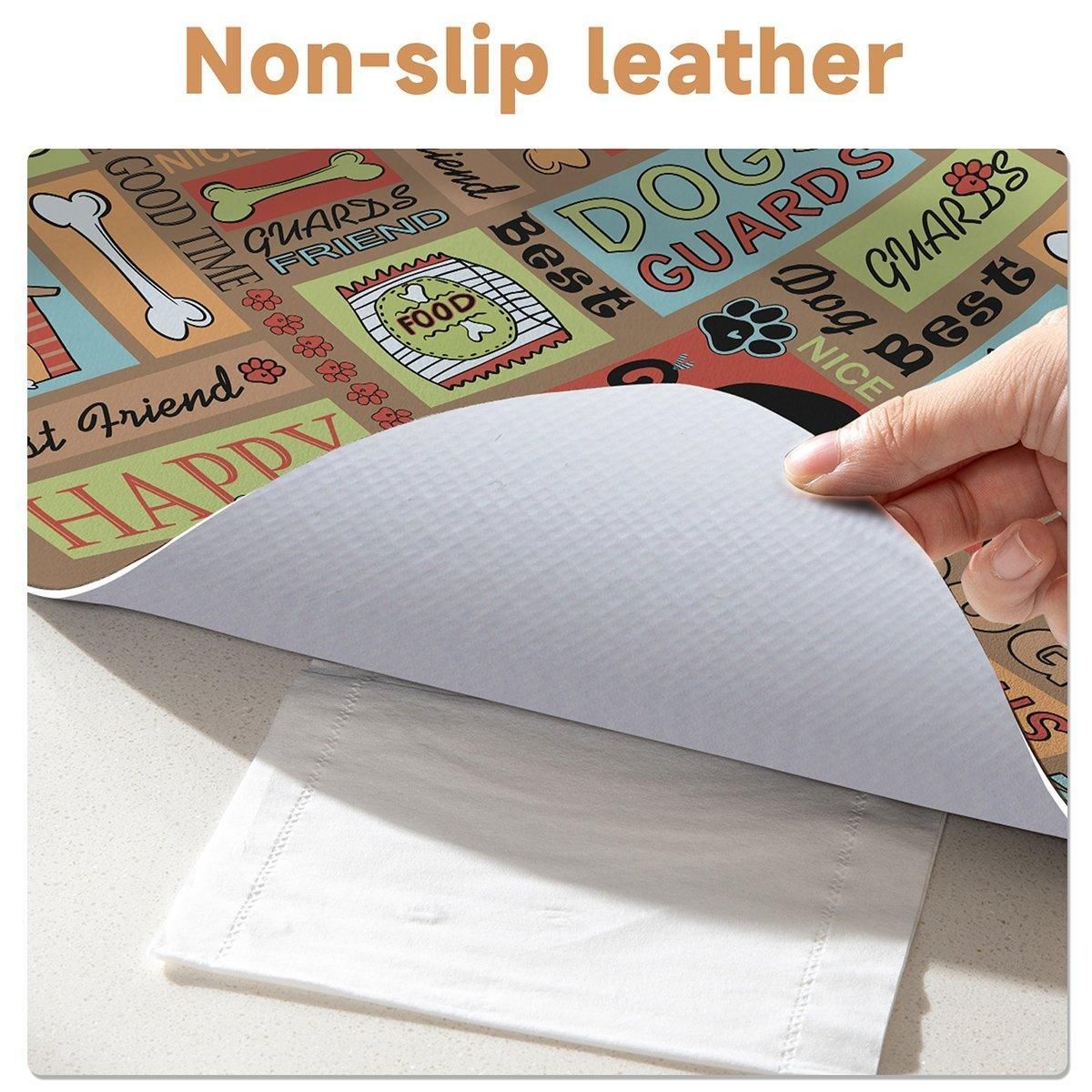 Waterproof Pet Floor Mat Carpet For Dog Cage Feeding Area Anti Slip Washable - Dog-Brown