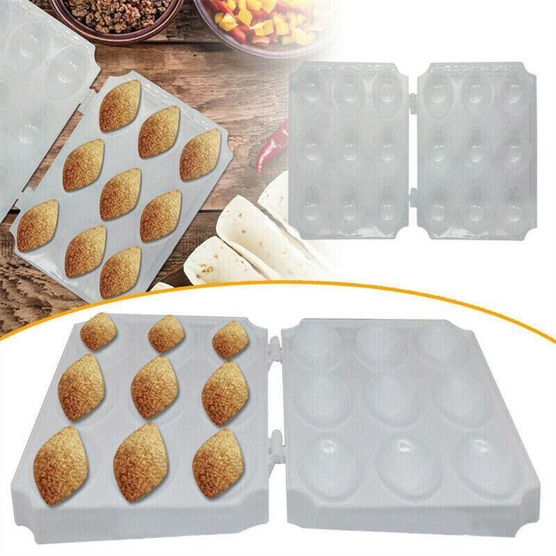 Meatball Maker Manual Meatloaf Mold Kibbeh Maker Press Minced Processor Tool - 9 Holes Clear