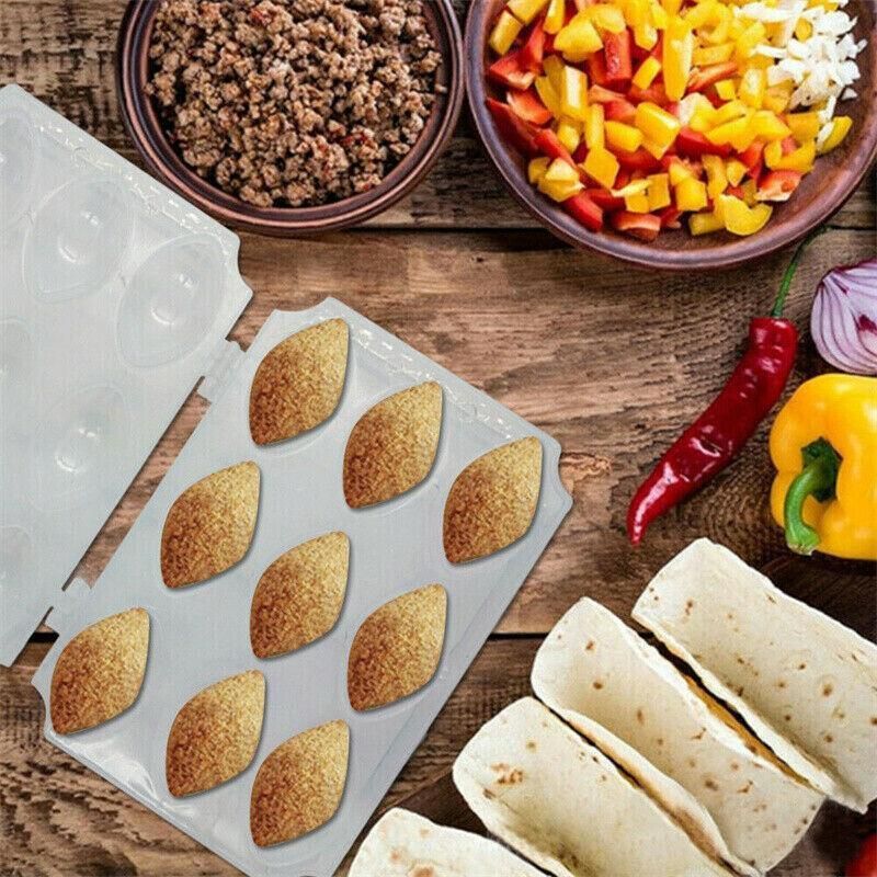 Meatball Maker Manual Meatloaf Mold Kibbeh Maker Press Minced Processor Tool - 9 Holes Clear