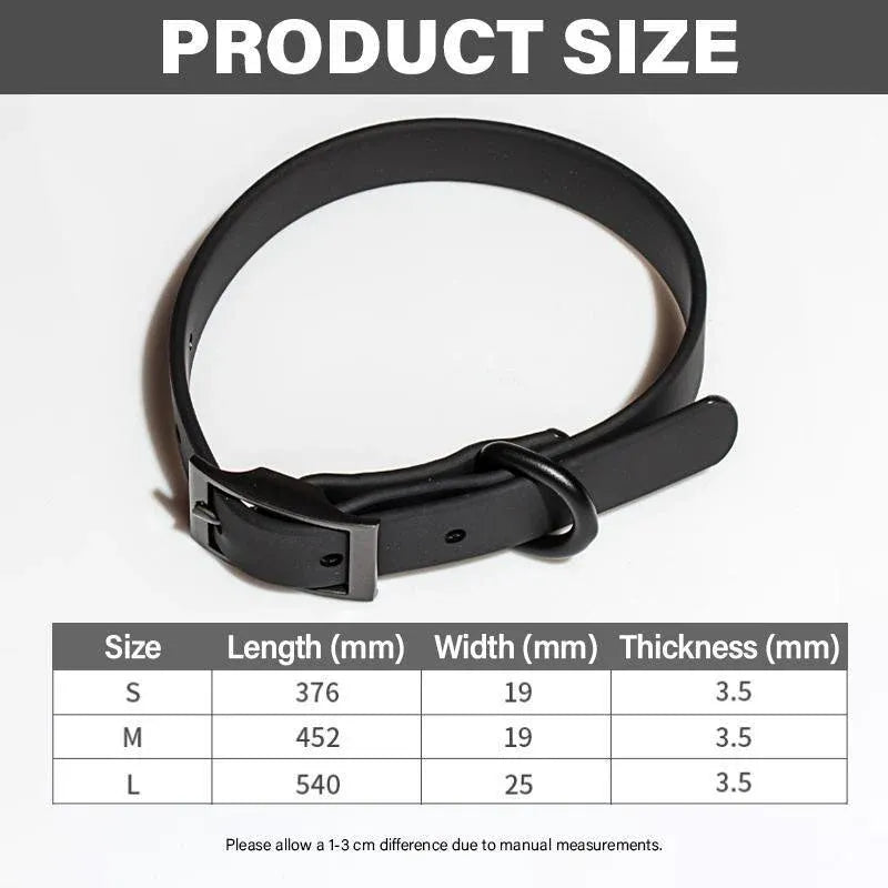 PVC Dog Collar Working Dog Kennels Waterproof Soft Adjustable for Pets M Size - Apricot