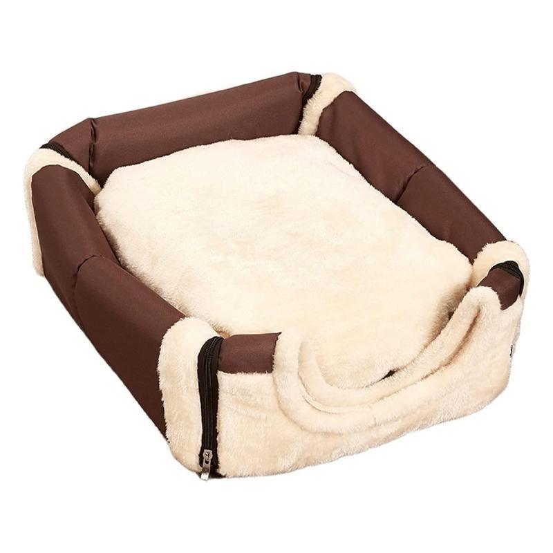 S Size Pet House Kennel Soft Igloo Beds Cave Cat Puppy Bed Warm Cushion Fold - Blue Stars