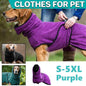Dog Puppy HoodiesJacket Solid Coat Pet Winter Soft Warm Clothes S-5XL Purple - 4XL
