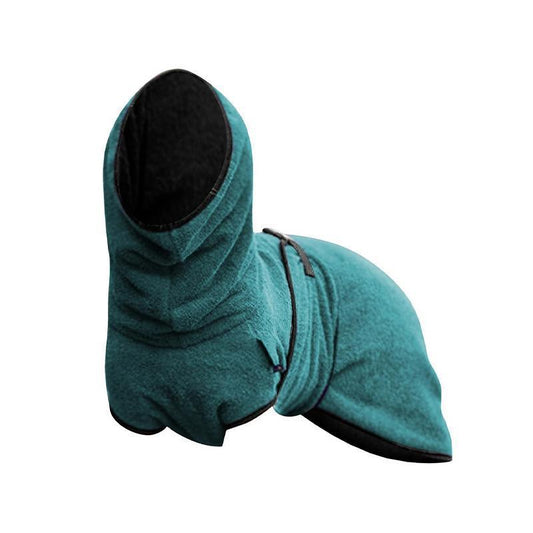 Dog Puppy Hoodies Jacket Solid Coat Pet Winter Soft Warm Clothes S-5XL Lake Blue - S