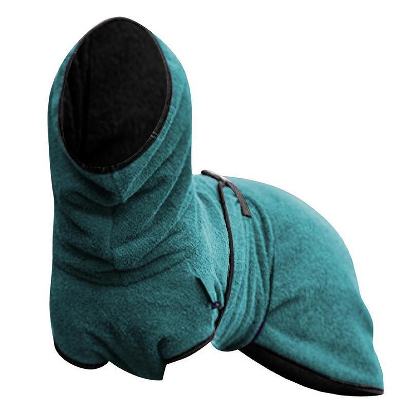 Dog Puppy Hoodies Jacket Solid Coat Pet Winter Soft Warm Clothes S-5XL Lake Blue - S