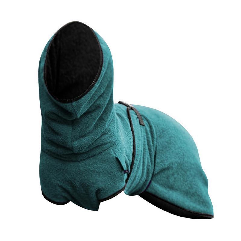 Dog Puppy Hoodies Jacket Solid Coat Pet Winter Soft Warm Clothes S-5XL Lake Blue - 3XL
