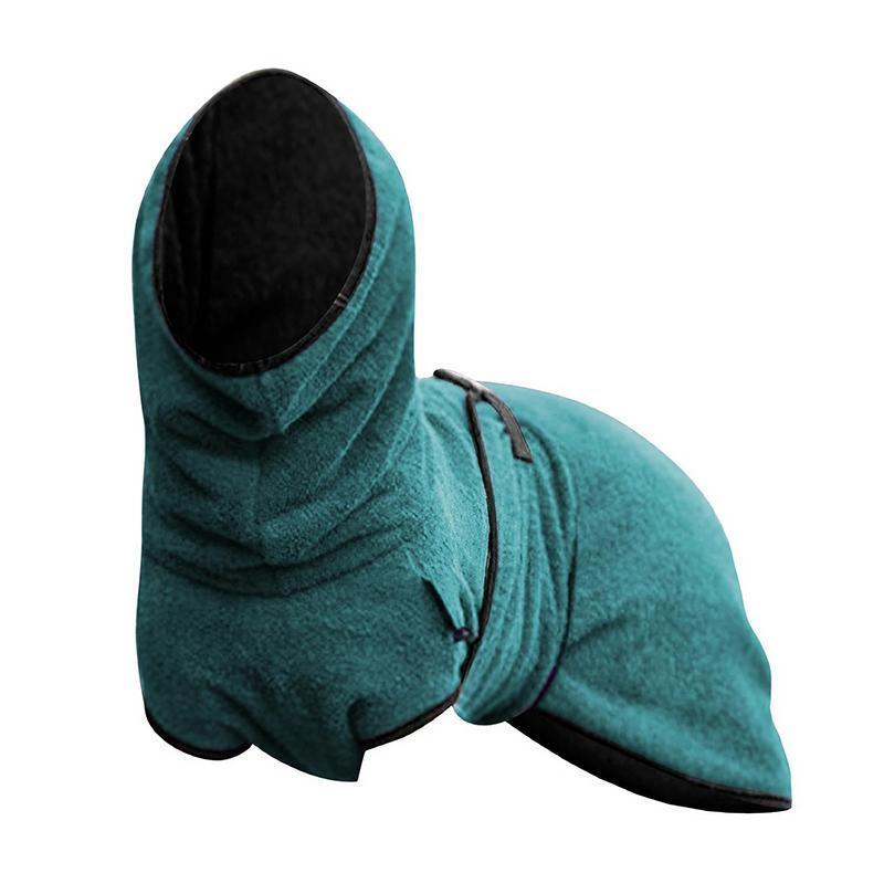 Dog Puppy Hoodies Jacket Solid Coat Pet Winter Soft Warm Clothes S-5XL Lake Blue - 3XL