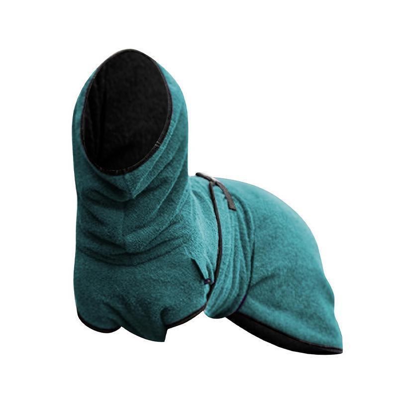 Dog Puppy Hoodies Jacket Solid Coat Pet Winter Soft Warm Clothes S-5XL Lake Blue - 4XL