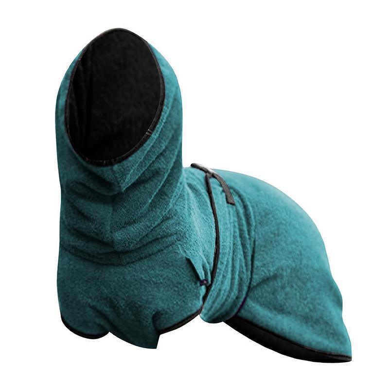 Dog Puppy Hoodies Jacket Solid Coat Pet Winter Soft Warm Clothes S-5XL Lake Blue - 4XL