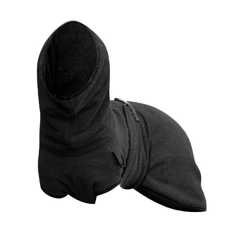 Dog Puppy Hoodies Jacket Solid Coat Pet Winter Soft Warm Clothes S-5XL Black - S