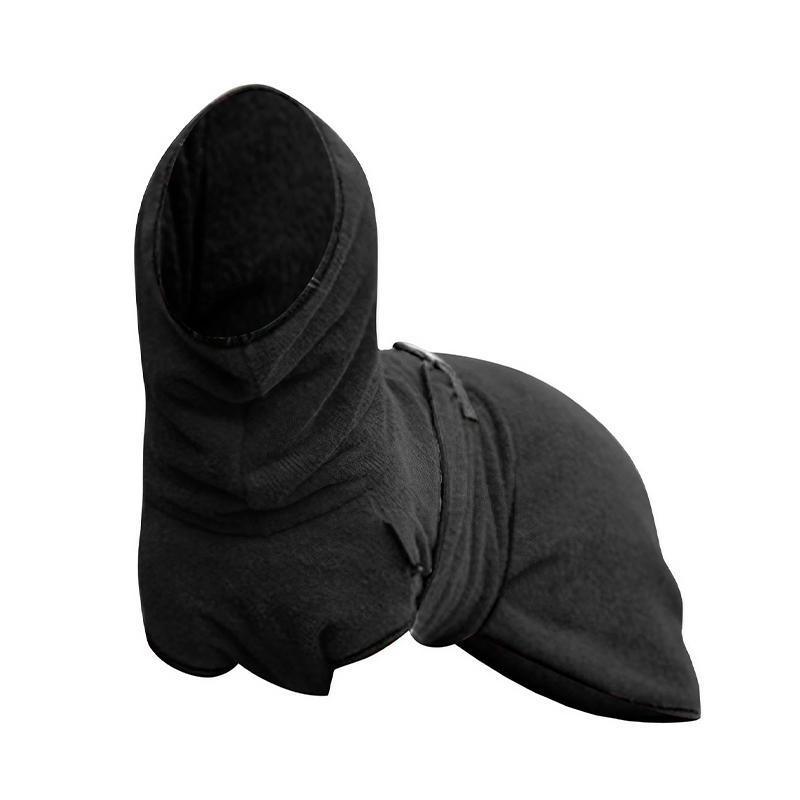 Dog Puppy Hoodies Jacket Solid Coat Pet Winter Soft Warm Clothes S-5XL Black - M