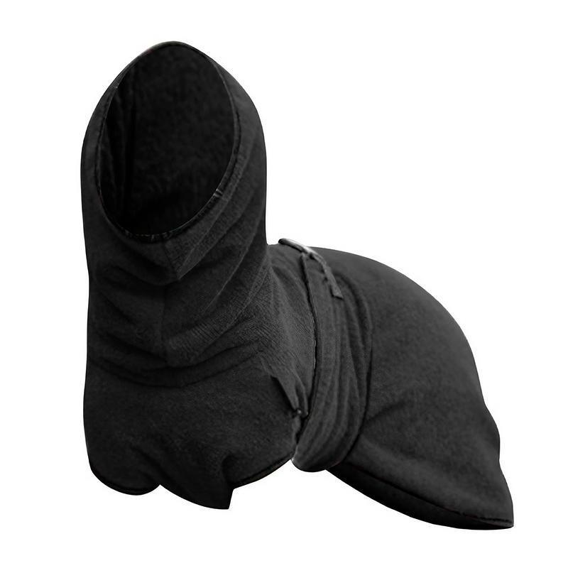 Dog Puppy Hoodies Jacket Solid Coat Pet Winter Soft Warm Clothes S-5XL Black - L