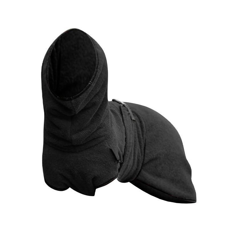 Dog Puppy Hoodies Jacket Solid Coat Pet Winter Soft Warm Clothes S-5XL Black - 2XL