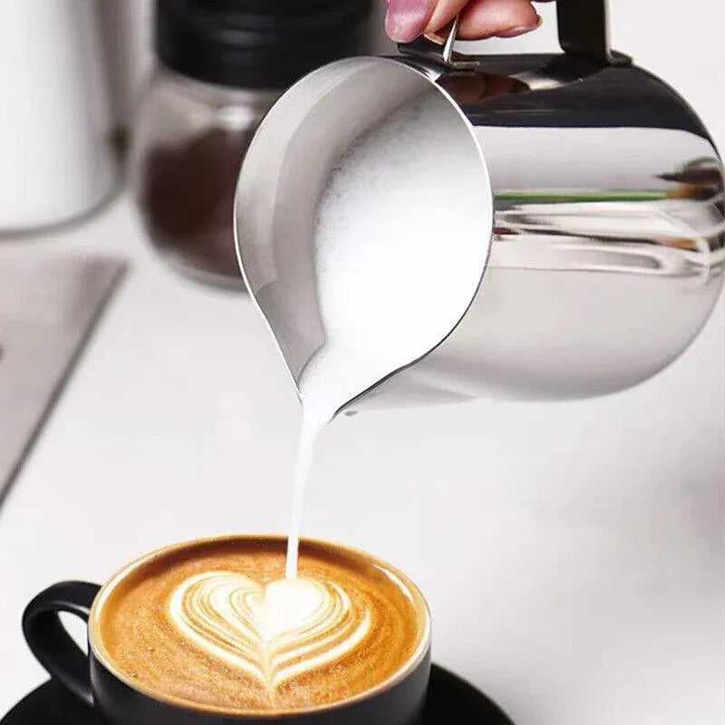 150-1000Ml Stainless Steel Milk Coffee Jug Latte Espresso Frothing Scale Pitcher - 600ML