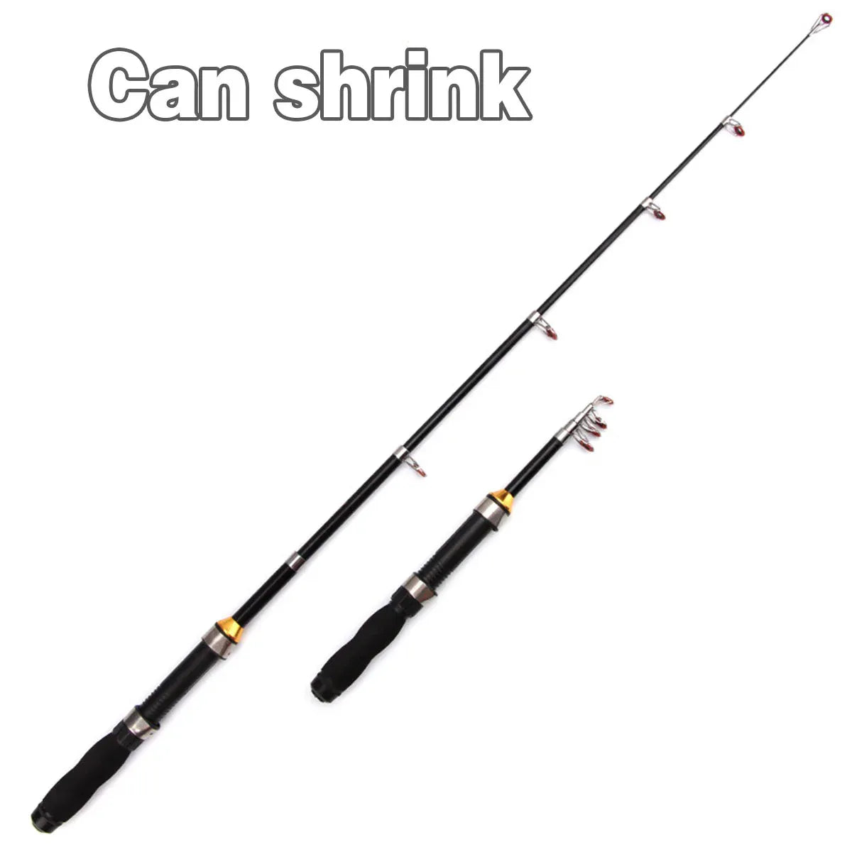Portable Mini Fishing Rod Fishing Gear Compact Travel Rods for Outdoor Sports - 235cm