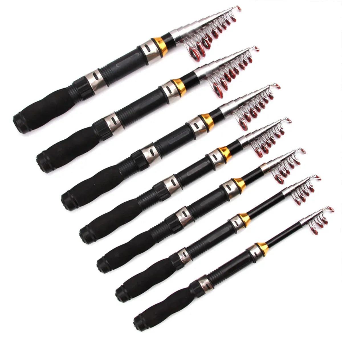 Portable Mini Fishing Rod Fishing Gear Compact Travel Rods for Outdoor Sports - 235cm
