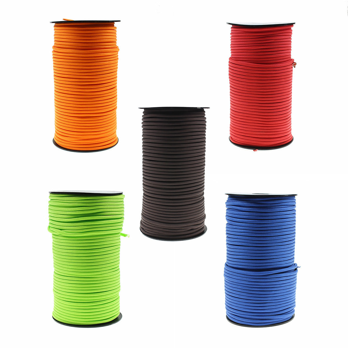 100m Paracord Outdoor Camping Binding Braided Rope Survival Gear Hiking Rope - Green