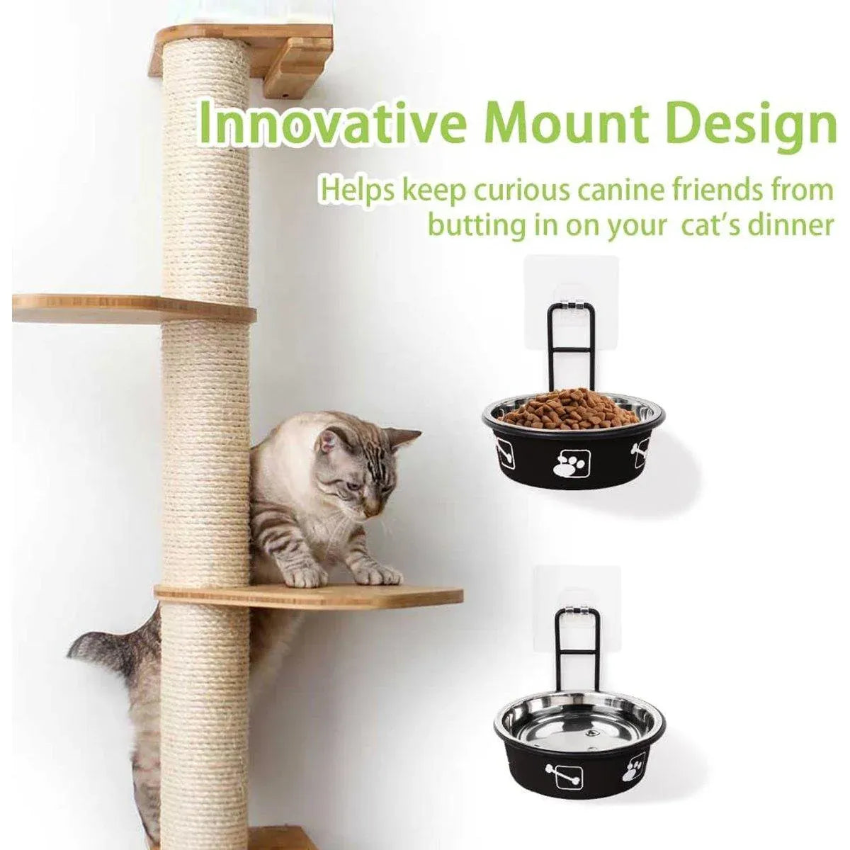 Stainless Steel Pet Bowl Hanging Cat Food Water Bowl Durable for Dogs and Cats - Red-12cm