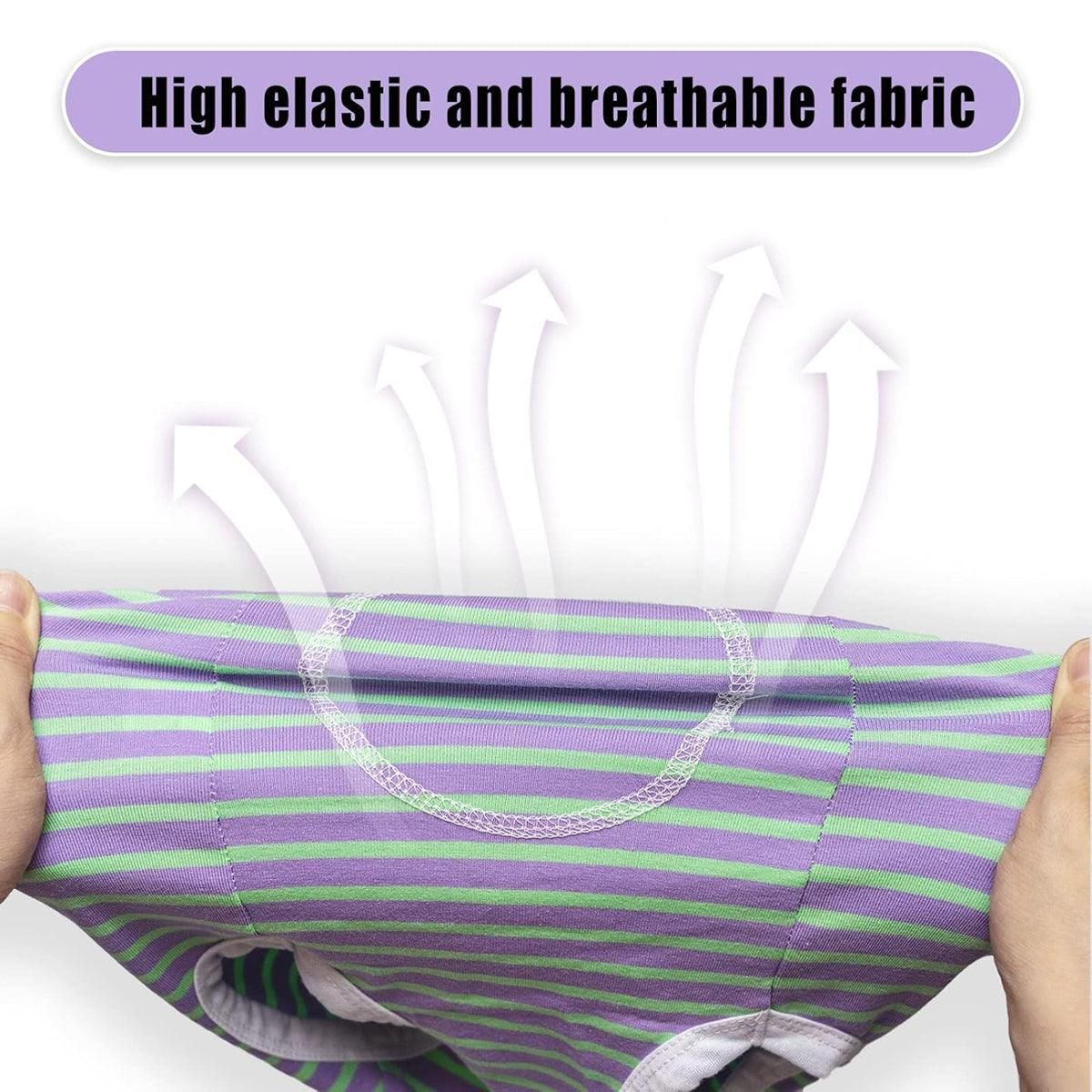 Striped Dog Clothes Belly Protector Vest Tummy Wrap Shirt for Small Dogs Puppies - Grey-XXL