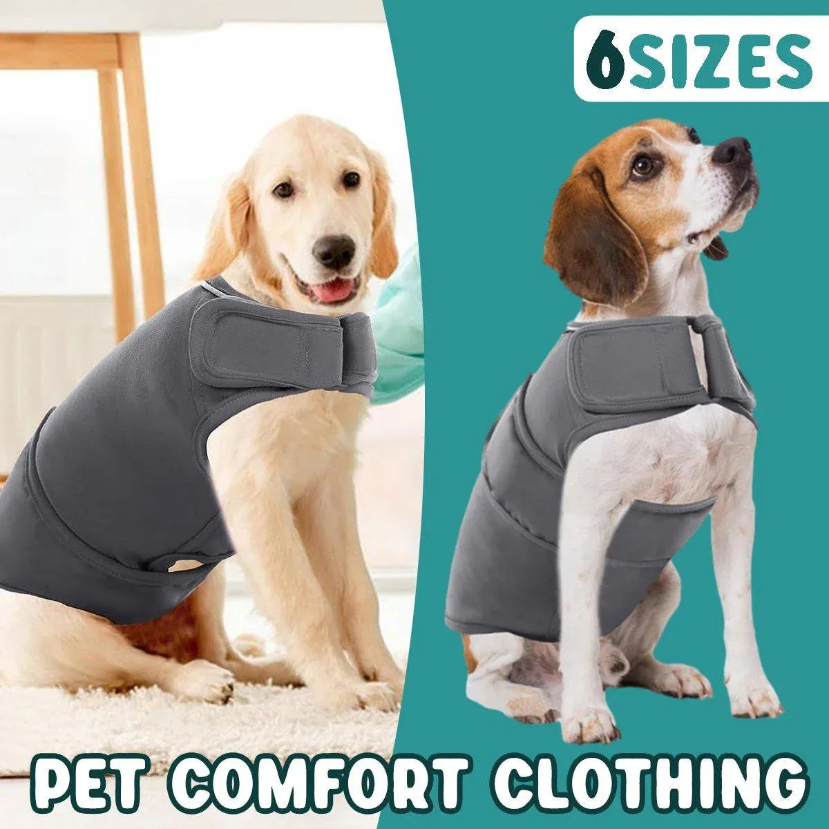 Pet Comfort Dog Relief Vest Jacket Soft Anxiety Coat for Small Medium Large Dogs - M