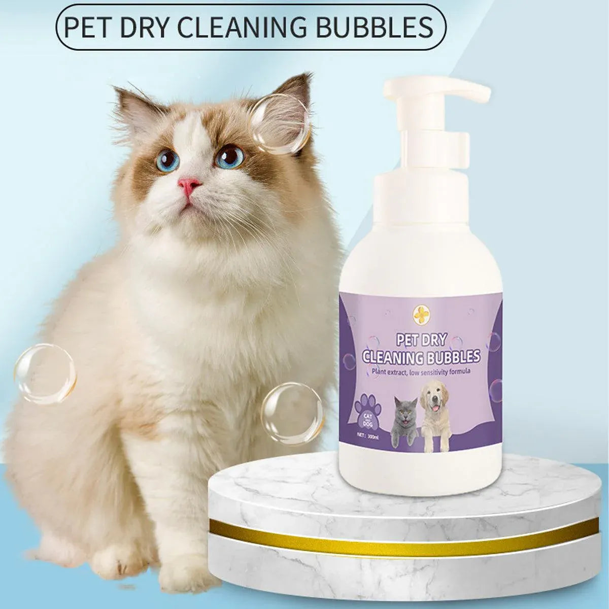 500ml Pet Leave In Dry Cleaning Foam No Rinse Bath Wash for Dogs and Cats