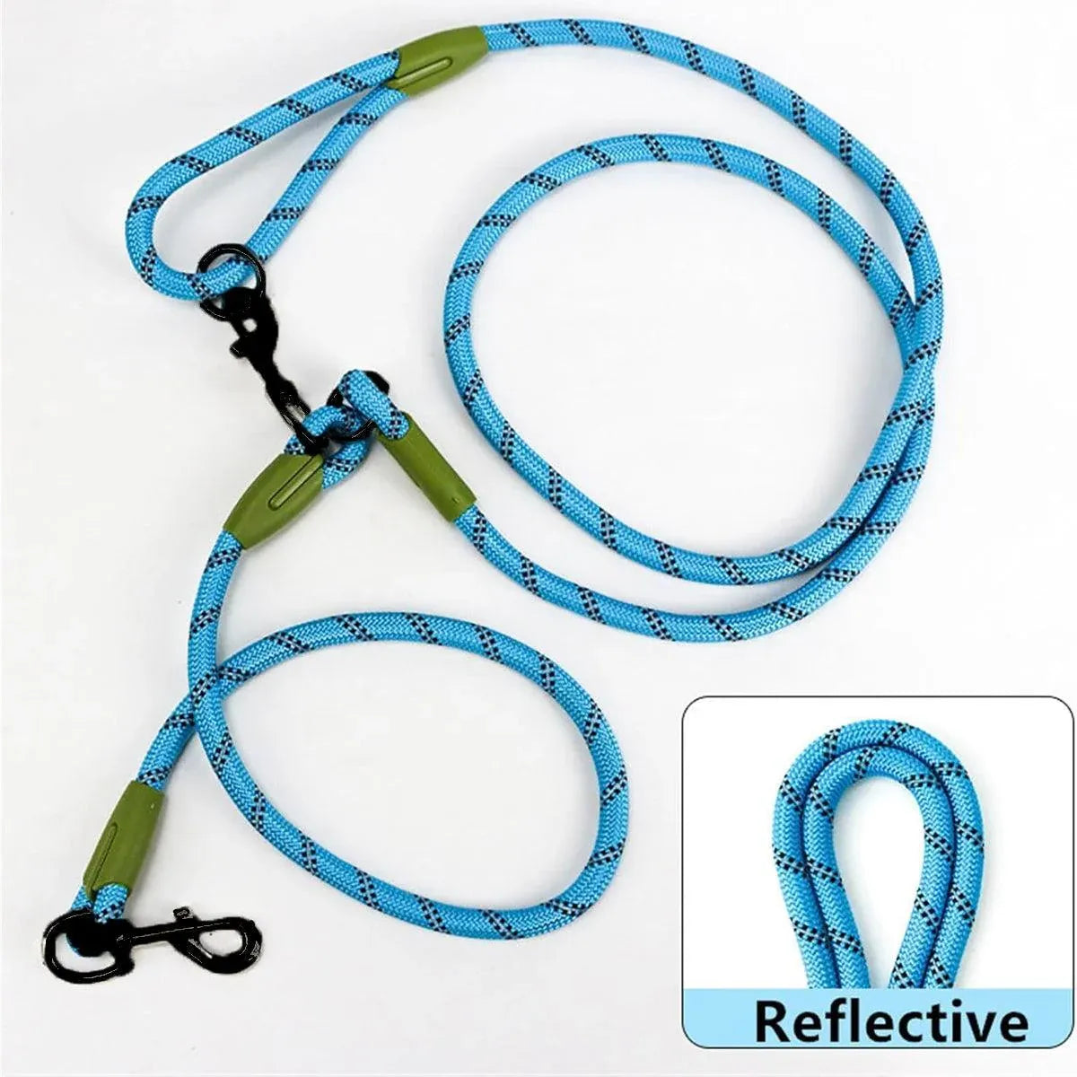 Adjustable Diagonal Dog Walking Leash Hands Free Crossbody Pet Lead Dogs - Pink