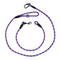 Adjustable Diagonal Dog Walking Leash Hands Free Crossbody Pet Lead Dogs - Purple