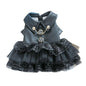 Autumn Winter Pet Dog Cat Dress Faux Leather Sequin Skirt Outfit for Small Dogs - L