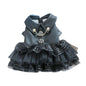 Autumn Winter Pet Dog Cat Dress Faux Leather Sequin Skirt Outfit for Small Dogs - M