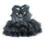 Autumn Winter Pet Dog Cat Dress Faux Leather Sequin Skirt Outfit for Small Dogs - XL