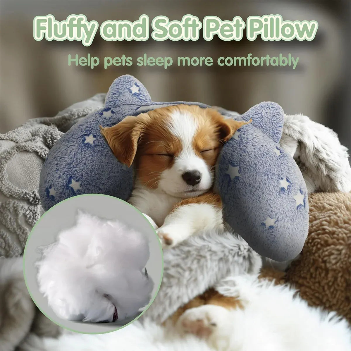 Cervical Vertebrae Protection Pet Pillow U-shaped Dog Backrest Cushion For Sleep - L