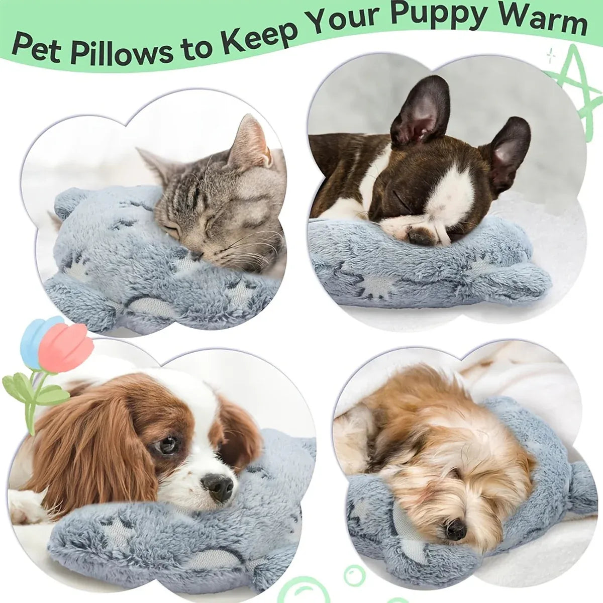 Cervical Vertebrae Protection Pet Pillow U-shaped Dog Backrest Cushion For Sleep - L